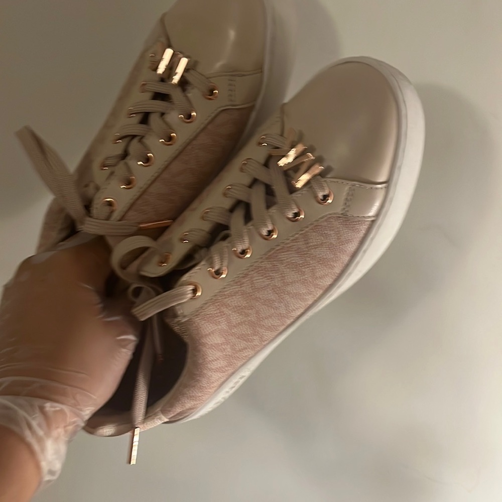 Michael Kors Rose Gold Tennis Shoes